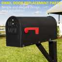 Mailbox Door Replacement,6 1/4"(W) x 8 1/4"(H) Exact Size,Black Metal Mailbox Door Front Panel with Easy Installation Kit,Fits Most Standard Curbside Residential Mailboxes
