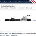 Hydraulic Power Steering Rack & Pinion w/Solenoid Assembly Replace 49001JA000 49001JA00B Fit for Nissan Altima 2007-2013 [Excluding Hybrid] Automotive Replacement Gear & Linkage Complete Unit
