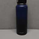 Navigate 40 oz Insulated Stainless Steel Sports Water Bottle with Spout & Handle Lids,Wide Mouth Water Jug with Double Walled Leak Proof Keep Cold for 24 Hrs Hot for 12 Hrs, Blue to Black