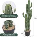 39.4 Inch Artificial Cactus Big Faux Cacti Fake Cactus Saguaro Potted Plants for Indoor Outdoor Home Offices Store Decoration