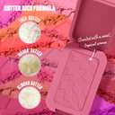 NYX PROFESSIONAL MAKEUP Buttermelt Powder Blush, Fade and Transfer-Resistant Blush, Up to 12HR Make Up Wear, Vegan Formula - For The Butta