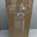 Portable Windowless Air Conditioners, 3-IN-1 Swamp Cooler, Evaporative Air Cooler, 6 Speeds & 3 Modes, 3-Gal Water Tank for Cooling, 20 FT/S Remote Control, Portable Air Cooler for Indoors