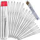 Orrdice 18+1PCS Large Eye Blunt Needles, Stainless Steel Yarn Knitting Needles, Sewing Needles, Crafting Knitting Weaving Stringing Needles,Perfect for Finishing Off Crochet Projects.