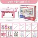 BZVV SENTRO Knitting Machine, 48 Needles Smart Knitting Crochet Machine with Row Counter for Adults and Beginners, Weaving Loom Machine Kit for Christmas New Year Gifts (Pink), Adult, Kid
