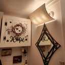 Geelin Moderne Vanity Light Cover Conversion Kit 26" W White Textured Fabric Bathroom Light Cover Shade DIY Lampshade (No Wiring) Stylish for Home Apartments Condo Residences