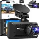 Dash Cam Front and Rear 4K/1080P, Dash Camera for Cars Build in WiFi, Full HD Dash Cam with APP Control, 3.94'' IPS Screen Dash Camera with 32GB SD Card, G-Sensor, 24Hr Parking Mote, Loop Recording