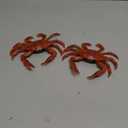 AUEAR, Plastic Crab for Decor Artificial Sea Life Creatures, Simulated Animal Home Party Creative Gift (Red, 2-Pack)