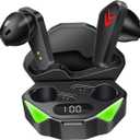 2 x Wireless Bluetooth Earbuds, Game Earbuds IPX7 TWS Noise Canceling V5.0 HiFi- in Ear Headphones Waterproof Low Latency LR03