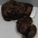 Bible Jesus Wig and Beard Set for Men Brown Short Curly Beard Wigs Halloween Costume Cosplay Wig