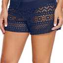 WILLBOND Women Swimsuit Shorts Tankini Swim Briefs Plus Size Bottom Boardshort Summer Swimwear Beach Trunks for Girls (Blue, S)