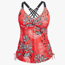 Tempt Me Women Tankini Top Only V Neck Swim Tops Tummy Control Bathing Suit Top No Bottom M