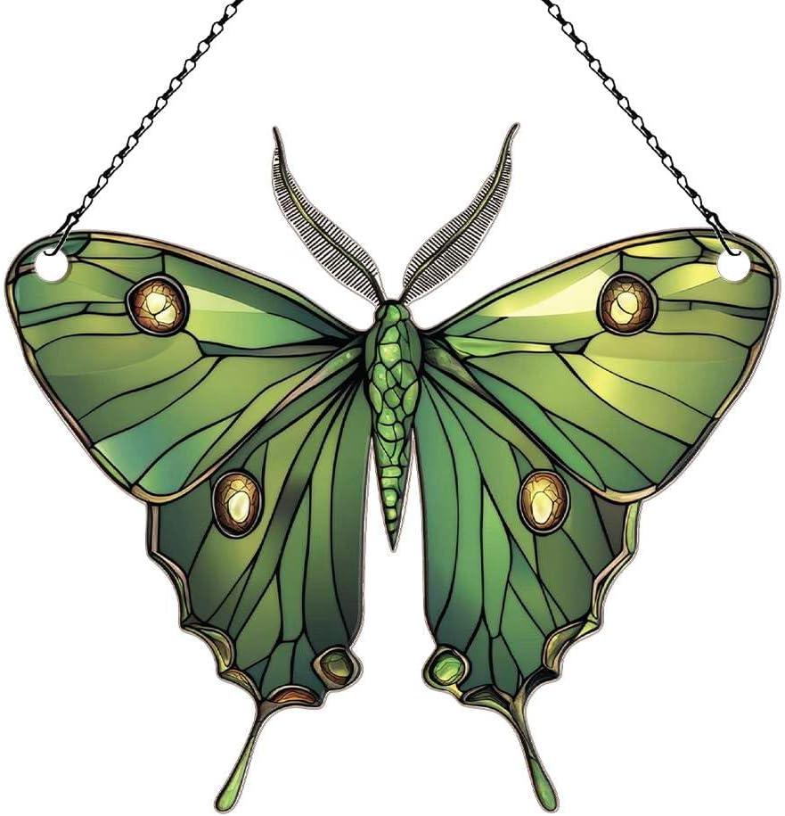 Luna Moth Ornaments Decor - Luna Moth Gifts for Women Men - Home Wall Room Kitchen Christmas Decorations - Acrylic Ornament