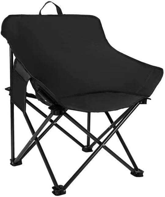 Folding Camping Chair, Portable Outdoor Backpacking Chair for Fishing, Hiking, Picnic, Camping, Beach, Lawn, Concert, Ultralight Compact Camping Chair with Carry Bag, 23"D x 14.2"W x 14.2"H (Black), Set of 4