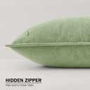 Kevin Textile Spring Waterproof Decorative Pillow Covers Sage Green 20x20 Inch Pack of 2 Soft Boucle Textured Throw Pillowcases Elegant Accent Pillows for Couch Sofa Chair Bed Home Decor