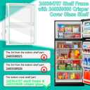 Upgraded 240364787 Refrigerator Crisper Drawer Cover Frame & 240350608 Crisper Glass Replacement Fit for Frigidaire, Ken-more, Elec-trolux Crisper Pan Cover FFTR1814TWB, LFTR1832TF0, 253.78893016