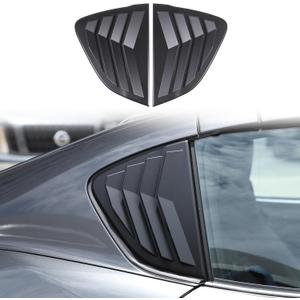 Rear Side Window Louvers Cover Trim Compatible with Mazda MX-5 Miata RF 2016-2024，ABS Car Window Scoop Louvers Cover Trim ，Air Vent Scoop Shades Cover Blinds (Matte Black)