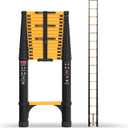 SINMEIRUN 20.3 FT Telescoping Ladder, Aluminum Extension Ladder, 330 lbs Load Capacity, Multi-Purpose Collapsible Ladder for Home and Work; Yellow