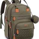 BabbleRoo Diaper Bag Backpack - Baby Essentials Travel Tote - Multi Function Water Resistant Diaper Bag, Travel Essentials Baby Bag with Changing Pad, Stroller Straps & Pacifier Case - Army Green (26L)