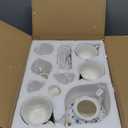 Fanquare 15 Piece Blue Rose Porcelain Tea Set, British Floral Teapot with Tea Cups, Women Tea Party Set for 6