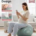 YOTTOY Anti-Burst Exercise Ball for Working Out, Yoga & Pregnancy, Extra Thick Workout Ball for Physical Therapy & Fitness