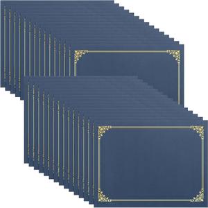 SUNEE Certificate Holders(Navy Blue, 30 Packs), Diploma Covers Gold Foil Border, for Letter Size 8.5x11 Certificates, Cardstock, Document Papers