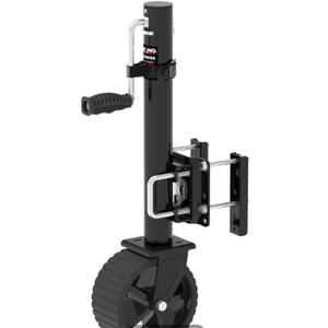 8-inch Wheel Trailer Jack, 13" Vertical Movement, 2000 lbs, for RV, Boat, Trailer and More, Black
