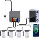 Hanatora LCD Simultaneous Charger with Storage Charge for DJI Mini 5 4 3 Pro Battery,Fast Multi Parallel 6 in 1 Display Charging Hub Drone Accessories