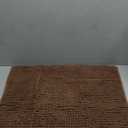 Household Bathroom Washable Non Absorbent Bath Mat 23 x 17 Inch Brown