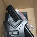 Universal Swivel TV /Table Top TV Stand for 19 to 43 inch TVs with 90 Degree Swivel, 4 Level Height Adjustable, Heavy Duty Tempered Glass Base, Holds up to 99LBS HT02B-001