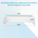 RV Refrigerator Door Lower Shelf Replacement For Dometic Refrigerator Parts 2932575018 Bottom Door Shelf, Fits For Dometic Refrigerator RM2453 RM2553 RM4601