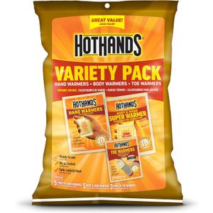 HotHands Toe, Hand, & Body Warmer Variety Pack - Long Lasting Safe Natural Odorless Air Activated Warmers