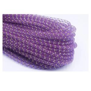 Mesh Tube for Craft Deco Flex for Wreaths Cyberlox (Purple/Gold)