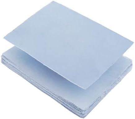 Wanderings Blue A4 Handmade Paper with Deckled Edge - 8.3" x 11.7", 150 GSM, 50 Sheets Textured Paper - Perfect for, Drawing, Writing, Printing, Watercolor & Mixed Media