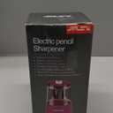 JARLINK Electric Pencil Sharpener, Heavy-Duty Helical Blade to Fast Sharpen, Auto Stop for No.2/Colored Pencils(6-8mm), AC Adapter/Battery Operated in School Classroom/Office/Home (Pink)