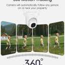 ZUMIMALL 2K 3MP Wired Camera for Home Security, 2.4G/5G WiFi Security Camera Outdoor, 24/7 Recording, AI Motion Detection, Cloud & SD Card Storage, 2-Way Audio, 360 PTZ Auto Tracking, Work with Alexa