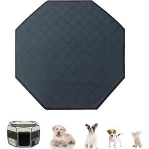 Dog Playpen Mat, Washable Pee Pad for Octagon Puppy Whelping Pading Leakproof Potty Training Pad Liner for Crate Kennel Indoor