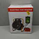 Greenhouse Heater with Digital Thermostat, Grow Tent Heaters, Overheat Protection, Fast Heating for Green House, Flower Room, Yellow-Black