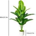 Artificial Areca Palm Plant Fake Tropical Tree Perfect Faux Plants in Pot for Indoor Outdoor House Home Office Wedding Garden Modern Decoration Housewarming Gift (80cm Tropical Banana)