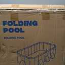 Large Foldable Swimming Kiddie Pool 83" L x 55" W x 22" H Hard Plastic Square Pool for Kids & Dogs, Reinforced Sidewalls for Backyard Use