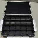 Fullicon Extra Large Pill Organizer with Moisture Proof Design, Travel Jumbo Pill Box with 20 Compartment, Supplement Organizer for Vitamins with 3 Secured Buckles (Black)