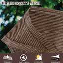 Cool Area Sun Shade Sail 10x10x10FT Triangle Shade Canopy Outdoor Sunshade for Patio Backyard Garden, Brown