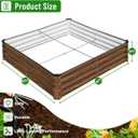 SnugNiture Galvanized Raised Garden Bed 4x4x1FT Outdoor Large Metal Planter Box Steel Kit for Planting Vegetables, Flowers