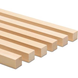 DIY Wooden Square Dowel Rod 3/4-inch x 48 Pack of 25 Hobby Wood Sticks for Crafts, Wood Trim & Architecture Model Making, by Woodpeckers