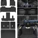 Floor Mats & Trunk Mat & Backrest Mat for 2021-2025 Chevy Chevrolet Suburban 7 Seats-2 Row Bucket Seat/GMC Yukon XL (Non Short),Car Floor Liners with Cargo Liner