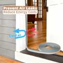 ESUFEIR 196" Wedge Sliding Window Weather Stripping Door Gap Filler,Adhesive Window Insulation for Winter Door Seal Strip,Soundproof Foam Tape for Frame,Gray