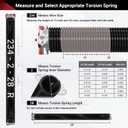 Garage Door Spring 0.234 x 2 x 28 (Pair), 18000 Cycles Garage Spring Door Replacement, Heavy-Duty & Long-Lasting Garage Door Torsion Spring, 0.234 x 2" x 28", Carbon Steel