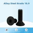 MewuDecor 5/16-18 x 1" Flat Head Socket Cap Screws Countersunk Bolts Countersunk Bolts, Alloy Steel Grade 10.9, Fully Threaded, Black Oxide, 15 PCS