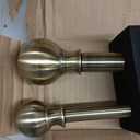 Double Curtain Rods 36-72 Inches with Round Finials, 1 Inch Heavy Duty Drapery Rod with Unique Aluminum Alloy Brackets for Windows, Sliding Door, Patio, Bedroom, Living Room Decoration, Antique Bronze