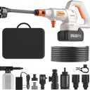 Cordless Pressure Washer Battery Powered; 1200PSI Cordless Power Washer with Brushless Motor, 4.0Ah Battery,6-in-1 Nozzle, 3 Power Level; Handheld Portable Pressure Washer Cordless (5022-WH3)