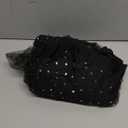 Christmas Wedding Tree Skirt,45 inch 4-Layer Fluffy Romantic Pleated Sparkly Halloween Skirt Decoration Xmas Tree Ornament for Holiday and Party(Black)